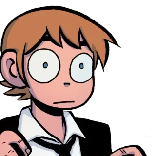 😶 Scott Pilgrim comic, cartoon, scott, pilgrim, character telegram sticker