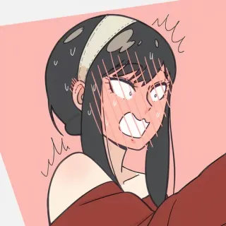 😍 Yor Forger Spy x Family Anime, Yor, Yor Forger, Spy x Family, Cartoon, Besorgt, Illustration telegram sticker