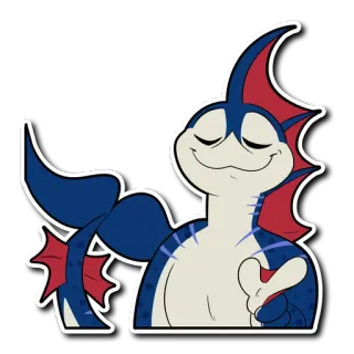 😌 cartoon, fish, creature, character, animal, sticker telegram sticker