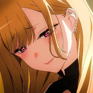 😔 Marin Kitagawa My Dress-Up Darling 动漫, 女孩, 可爱, Cosplay, 美丽 telegram sticker