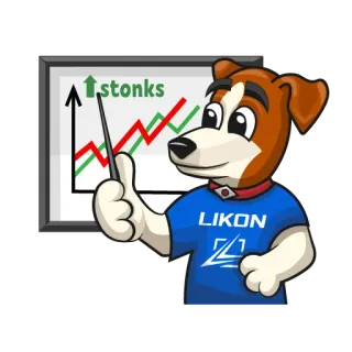 📊 stonks stonks, meme, dog, market, finance, investment whatsapp sticker