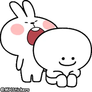 😋 @MHStickers coniglio, personaggio, carino, adesivo telegram sticker