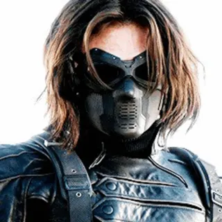 😐 Winter Soldier зимний солдат, marvel, комиксы, супергерой, злодей, баки барнс, маска telegram sticker
