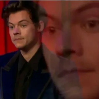 😐 Harry Styles Harry Styles, singer, celebrity, meme, confused, thinking telegram sticker