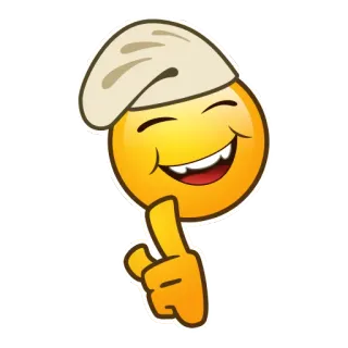🍴 emoji, chef, pointing, smile, funny telegram sticker