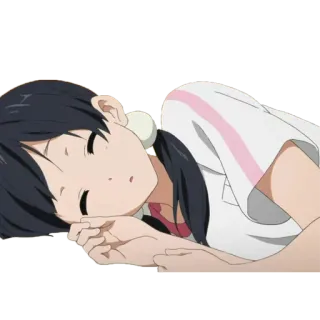 😴 アニメ, 睡眠, 女の子, 漫画, キャラクター, 可愛い whatsapp sticker