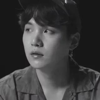 😐 kpop, korean, singer, celebrity, portrait, black and white telegram sticker