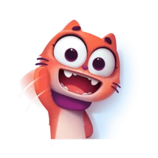 👋 cat, cartoon, happy, smiling, sticker, animal, cute telegram sticker