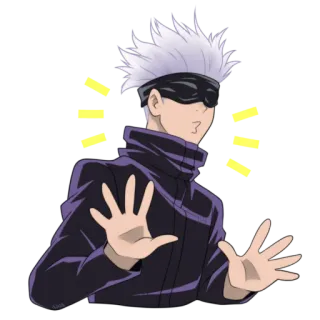 😗 Satoru Gojo Jujutsu Kaisen Anime, Personaje, Gojo, Jujutsu Kaisen, Manga, Hechicero whatsapp sticker