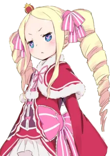 👀 Beatrice Re:Zero Аниме, Манга, Милая, Девушка, Блондинка, Цундера, Лол telegram sticker