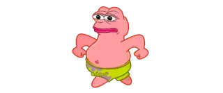 🚶‍♀ Patrick Star Spongebob Squarepants แพทริก สตาร์, สพันจ์บ็อบ, มีม, ตลก, การ์ตูน, ตัวละคร telegram sticker