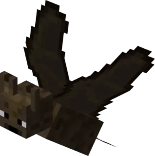 🐧 minecraft, con dơi, động vật, trò chơi điện tử, khối hộp, mob telegram sticker