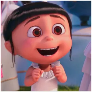 😃 Agnes Despicable Me kartun, gadis, karakter, tersenyum, bahagia, imut, Despicable Me, Agnes telegram sticker