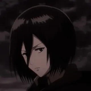 🧣 Mikasa Ackerman Attack on Titan Anime, Attaque des Titans, Mikasa, Mikasa Ackerman, Manga, Dessin animé whatsapp sticker