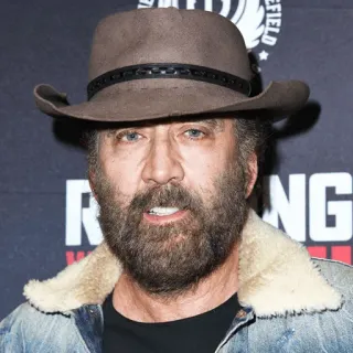 🥃 Nicolas Cage actor, celebrity, portrait, man, hat, beard telegram sticker