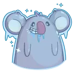 🥶 coala, desenho animado, animal, adesivo, fofo, Frozen telegram sticker