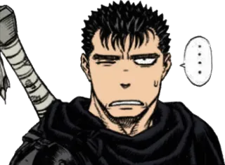 😐 Guts Berserk anime, manga, Guts, Berserk, character, sword, fantasy telegram sticker
