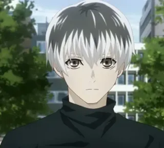 🥀 Ken Kaneki Tokyo Ghoul Anime, Karakter, Tokyo Ghoul, Ken Kaneki, Rambut Putih, Ghoul telegram sticker