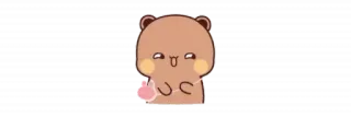 🫖 beruang, lucu, kartun, binatang, stiker telegram sticker