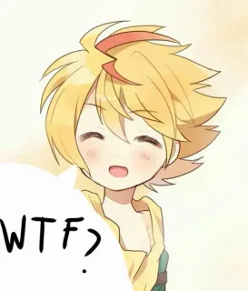 ✨ WTF? cartoon, anime, personage, uitdrukking, wtf telegram sticker