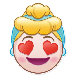 😍 emoji, heart eyes, love, cartoon telegram sticker