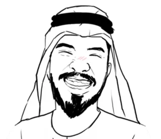 Beard Boy @tikelku whatsapp stickers