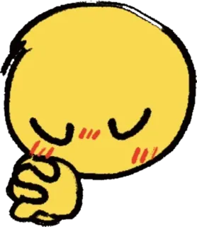 🙏 Emoji, Corado, Fofo, Tímido whatsapp sticker