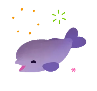 🐬 cá voi, dễ thương, động vật, biển, động vật có vú telegram sticker