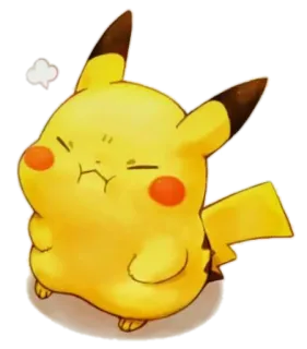 😤 Pikachu Pokemon โปเกมอน, ปิกาจู, อนิเมะ, สีเหลือง, น่ารัก, โกรธ telegram sticker