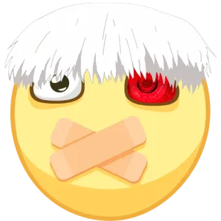 🤐 emoji, rosto, expressão, adesivo, band-aid, boca, olho telegram sticker