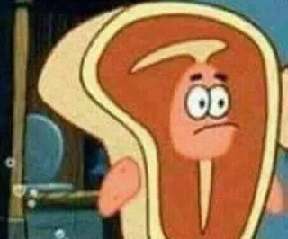 🌟 Patrick Star Spongebob Squarepants patrick star, spongebob, meat, cartoon, nickelodeon telegram sticker