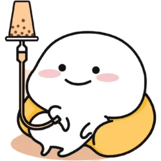 💉 cute, character, iv, drink, boba tea telegram sticker