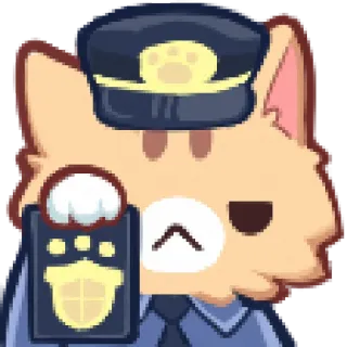 👮‍♂️ kat, agent, schattig, politie telegram sticker
