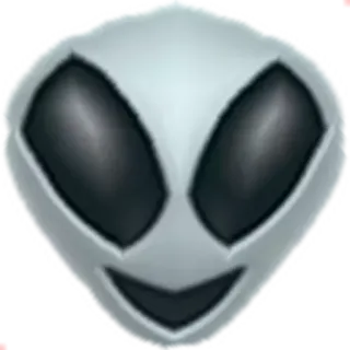 👽 Alien, Extraterrestre, Visage, Gris, Cartoon, Autocollant telegram sticker