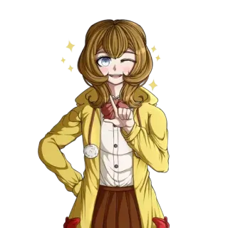 🌟 Anime, Cô gái, Hoạt hình, Dễ thương, Nhân vật, Nháy mắt telegram sticker