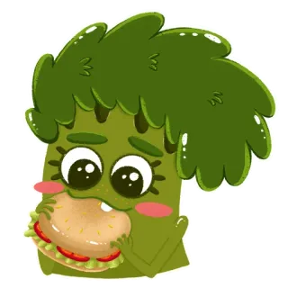 🍔 cartoon, monster, cute, sandwich, food telegram sticker
