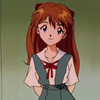 🥺 Asuka Langley Sohryu Neon Genesis Evangelion anime, character, girl, Asuka, Evangelion telegram sticker
