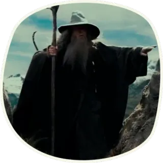 😎 Gandalf The Lord of the Rings 마법사, 마법, 판타지, 톨킨, 지팡이 telegram sticker