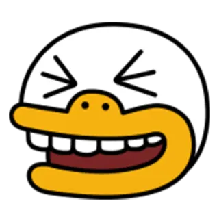 🇸🇷 duck, cartoon, emoji, animal, funny, laughing telegram sticker