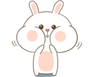 🙈 кролик, зайчик, милый, животное, наклейка telegram sticker