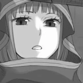 😒 anime, manga, hoodie, portrait, girl, face telegram sticker