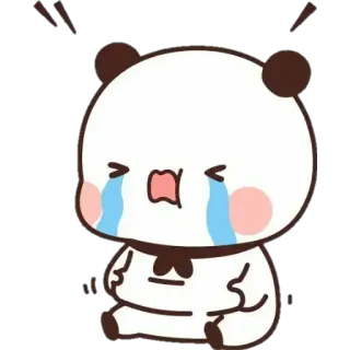 😭 panda, piangere, triste, cartone animato, emozione, lacrime telegram sticker