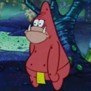 🙊 Patrick Star SpongeBob SquarePants patrick star, spongebob, cartoon, charakter, lustig, meme whatsapp sticker