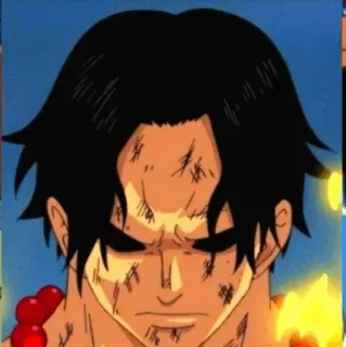 🔥 Ace One Piece Anime, One Piece, Ace, Fuoco, Cicatrici telegram sticker
