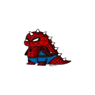 🕸 Spider-Man 蜘蛛侠, 恐龙, 卡通, 英雄, 漫威, 漫画 whatsapp sticker