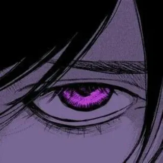 🥀 œil, violet, animé, manga, gothique, cil telegram sticker