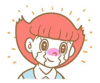💫 哭, 悲伤, 卡通, 动漫, 眼泪, 情绪 whatsapp sticker