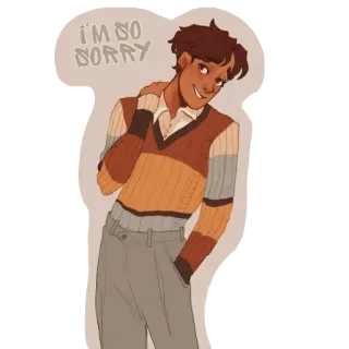 🥺 I'M SO SORRY apology, sorry, cartoon, person telegram sticker