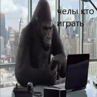 кринж гориллы telegram stickers