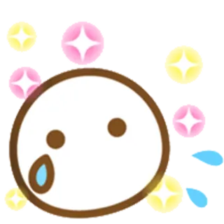 😢 adesivo, fofo, chorando, kawaii, lágrimas, emoji whatsapp sticker
